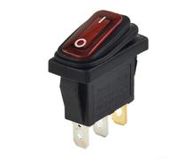 3Pin Rocker Button Switch KCD3 with LED 15A 250V 20A 125V AC On Off Function for Industrial Machinery and Electronic Devices