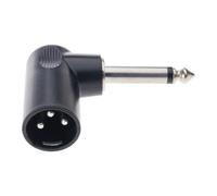 3Pin XLR to 6.35mm Right Corner Sound Processor Outlet for Studio Microphones and Enhancers with Permanent Polystyrene Housing