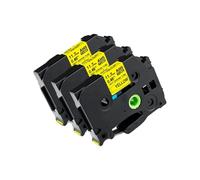 3PK 6PK Heat Shrink Tube Tape Compatible With HSe-231 HSe-211 HSe-631 6-24mm For PT-E550W E300 E500 P750WVP P900 P950W And Similar Models(12mm yellow 3pk)
