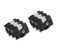 3PK 6PK Heat Shrink Tube Tape Compatible With HSe-231 HSe-211 HSe-631 6-24mm For PT-E550W E300 E500 P750WVP P900 P950W And Similar Models(12mm white 6pk)