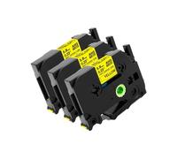 3PK 6PK Heat Shrink Tube Tape Compatible With HSe-231 HSe-211 HSe-631 6-24mm For PT-E550W E300 E500 P750WVP P900 P950W And Similar Models(6mm yellow 3pk)