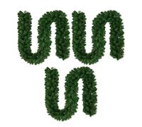 3pk 9ft Pine Plain Green Christmas Garland | Realistic 2.7m x 25cm Non-Lit Xmas Garland for Decorating Fireplaces, Stairs, Doors & Windows | Flexible, Durable Holiday Home Decor for Indoor & Outdoor