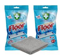 3pk Bundle Greenshield Floor Surface Wipes 24 Pack (Pack of 2) + Microfibre Buffing Cloth - Antibacterial Floor Wipes, 4 in 1 Cleaning, Streak Free Finish