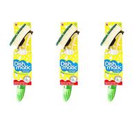 3pk Fillable Washing up Brush with Handle Colour and Design May Vary (Refill with Handle)