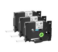 3PK Heat Shrink Tube Label Tapes HSe-231 HSE-231 221 HSE631 651 211 Compatible with Label Makers(Black on White)