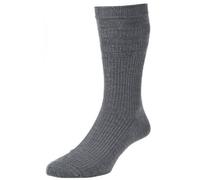 3PK Hj Hall Hj90 Wool Rich Softop Loose Top Non Elastic Socks 13-15 Mid Grey