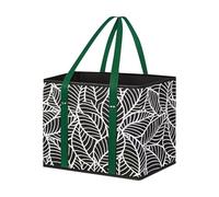 3Pk Reusable Grocery Bags, Foldable Shopping Bags for Groceries with Reinforced Bottom & Handles (Antique) Easy Storage Pasta Drying Rack (A, 37X25X25cm)