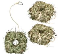 3Pk Small Animal Boredom Breaker Treat Rabbit Guinea Natural Alfalfa Hay Ring