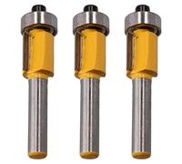 3pk TCT Flush Bearing Guided Trim Router Bit 12.7mm Depth Cutter Tool 1/4 Shank