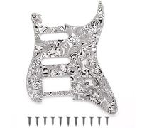 3ply 11 Hole ST/Strat Style Pickguard HSS Pick Guard for USA/Mexico Stratocaster/Strat vintage Style Guitar Parts (Zebra Stripe)