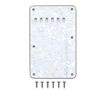 3ply 6 Hole Strat Back Plate Tremolo Cavity Cover Vintage Style Backplate for Fender US/Mexico Made Standard Stratocaster Electric Guitar Parts (White Pearl)