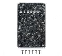 3ply 6 Hole Strat Back Plate Tremolo Cavity Cover Vintage Style Backplate for Fender US/Mexico Made Standard Stratocaster Electric Guitar Parts (Black Pearl)