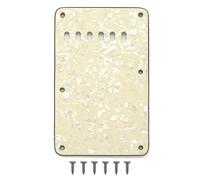 3ply 6 Hole Strat Back Plate Tremolo Cavity Cover Vintage Style Backplate for Fender US/Mexico Made Standard Stratocaster Electric Guitar Parts (Light Yellow Pearl)