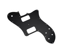 3ply Black 15 Holes Uncovered HH Guitar Pickguard for Mexico Deluxe Style Electric Guitar Guitar Replacement Pickguard