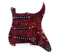3Ply Guitar Single Coil Pickup Loaded Prewired Pickguard SSS Set For FD ST Guitar Parts (Color : E)