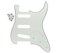 3Ply Ivory for For ST Standard Electric Guitar Pickguard Scratch Plate SSS 11 Holes With Screws Guitar Replacement Pickguard