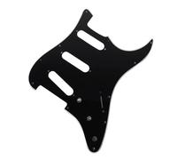 3Ply SSS 11-Hole Electric Guitar Pickguard Anti-scratch PVC Electric Guitars Panel Musical Instrument Accessories(Black)