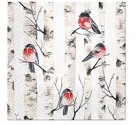 3Ply Xmas Nordic Style Christmas Tissue Paper Napkins 33cm x 33cm Serviettes - Pack of 20 (Birch Trees)