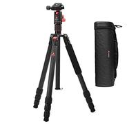 3Pod Trek Series 4-Section Carbon Fiber Travel Tripod/Monopod with Arca-Type Ball Head - Lightweight, Compact, High Load Capacity, Adjustable Height, Twist Lock Legs for DSLR & Mirrorless Cameras