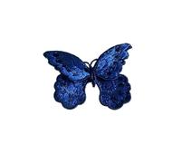 3Ps Blue 3D Butterfly Embroidery Patches for Clothing DIY Animal Embroidered Patch Appliques for Jeans Dress Jackets Decoration