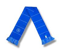 3R Sport SSC Napoli Scarf with Embroidery, Official Product 100% Acrylic, Light Blue, White, Blue