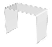3R W Design Acrylic Display Shelves - Clear Display Plastic Perspex Stands Risers Plinths (4mm-thick-20cm-10cm-15cm)