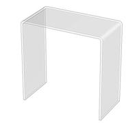 3R W Design Acrylic Display Shelves- Clear Display Plastic Perspex Stands Risers Plinths (4mm-thick-20x10x20, Max Load 4kg)