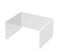 3R W Design Acrylic Display Shelves - Clear Display Plastic Perspex Stands Risers Plinths (4mm-thick-30x22.5x15)