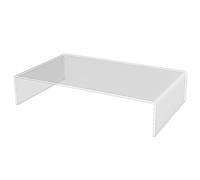 3R W Design Acrylic Display Shelves - Clear Display Plastic Perspex Stands Risers Plinths (4mm-thick-35cm-20cm-7.5cm)