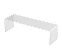 3R W Design Acrylic Display Shelves - Clear Display Plastic Perspex Stands Risers Plinths (4mm-thick-35cm-10cm-10cm)