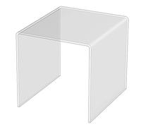 3R W Design TV Monitor Laptop Computer Stand Clear Acrylic Display Shelf Riser - Printer, Audio Hi-Fi Stand Rack Plinth Hoverstand (S4mm-thick-20x22.5x20, Max Load 5kg)