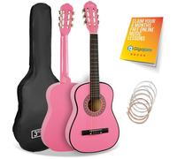 3RD AVENUE 1/2 Size Kids Classical Guitar Bundle - Pink, Pink