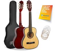3RD AVENUE 1/4 Size Kids Classical Guitar Bundle - Natural, Yellow,Red