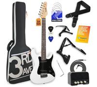 3RD AVENUE 3/4 Size Electric Guitar Bundle - White, White