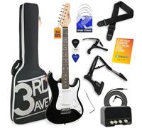3rd Avenue 3/4 Size Electric Guitar Pack with Amp - Black