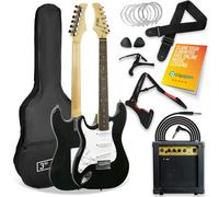 3rd Avenue 4/4 Size Electric Guitar Pack - Left Hand Black