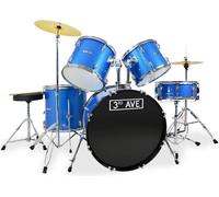 3RD AVENUE 5-Piece Drum Kit - Blue, Silver/Grey