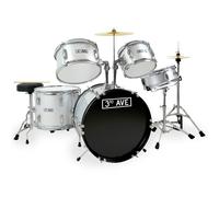 3rd Avenue 5 Piece Junior Drum Kit - Silver