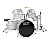 3rd Avenue 5 Piece Junior Drum Kit - Silver | TJ Hughes