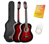3rd Avenue 3/4 Size Beginner Classical Guitar Pack, Red