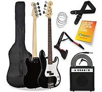 3rd Avenue Electric Bass Guitar Full Size Black Set