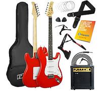 3rd Avenue Full Size Electric Guitar Starter Kit, Red
