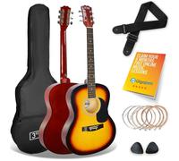 3RD AVENUE Full Size 4/4 Acoustic Guitar Bundle - Sunburst, Brown,Yellow,Red