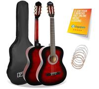 3RD AVENUE Full Size 4/4 Classical Guitar Bundle - Redburst, Red
