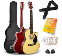 3RD AVENUE Full Size 4/4 Cutaway Electro-Acoustic Guitar Bundle - Natural, Brown,Yellow