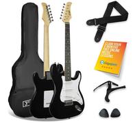 3Rd Avenue Full Size 4/4 Electric Guitar Starter Bundle - Black, Red