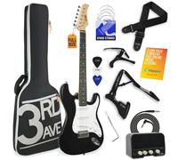 3rd Avenue Full Size Electric Guitar Pack with Amp - Black