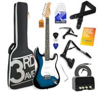3rd Avenue Full Size Electric Guitar Pack with Amp - Blue