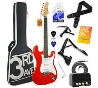 3rd Avenue Full Size Electric Guitar Pack with Amp - Red