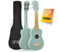 3rd Avenue Soprano Ukulele Beginner 21 Inch 4 Nylon Strings with Free Uke Bag - Pastel Blue - FREE 1 Month Online Lessons
